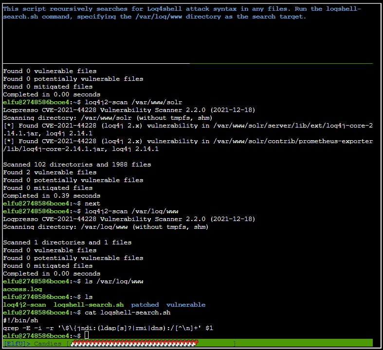 After examining log4shell-search.sh